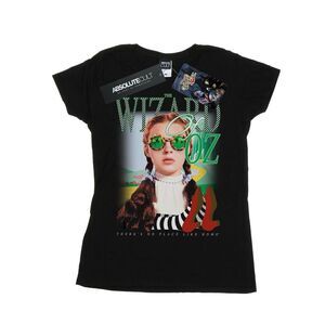 The Wizard Of Oz Womens/Ladies No Place Checkerboard Cotton T-Shirt / Black